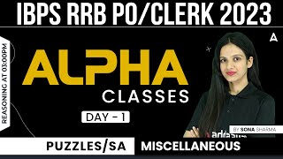 IBPS RRB PO & CLERK 2023 l Reasoning by Sona Sharma | Puzzle/ Seating Arrangement Day 1