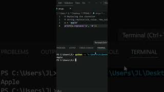 replacing the character in string | python tutorial for beginners