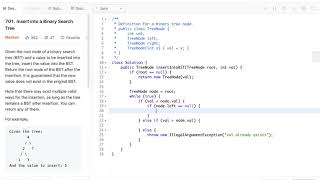 Insert into a binary search tree (701)