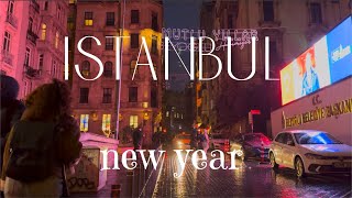 ISTANBUL New Year Walk . Pera, Istiklal and St. Anthony church