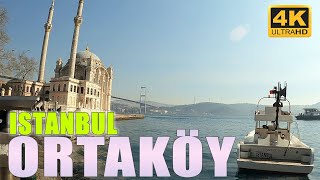 4K ISTANBUL WALK 🇹🇷 ORTAKÖY BOSPHORUS IN BEŞIKTAŞ NEIGHBOURHOOD TURKEY 4K