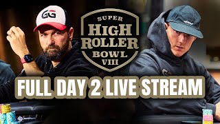 Super High Roller Bowl VIII | $300,000 Main Event | Day 2 with Daniel Negreanu & Jason Koon