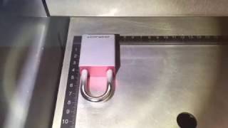 MarkSolid 114 Laser marking engraving on metal Aluminium love lock Lasergravur Liebesschloss