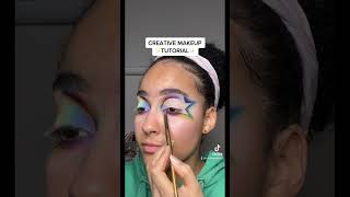 Creative makeup tutorial 🌈 #makeupartist #creativemakeup #makeuptutorial