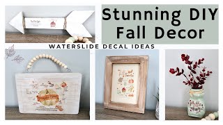 STUNNING RUSTIC FALL DECOR * Waterslide Decal Ideas * DIY Fall Decor * BlondieNextDoor