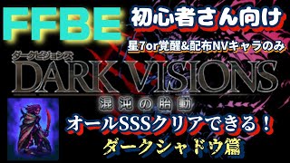 FFBE 初心者\u0026NVキャラ\u0026装備が少ない人向け！ ダークシャドウSSSクリアします！