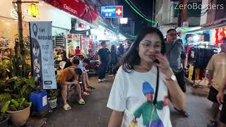 9pm Hat Yai Thailand - Street Walk - December Holiday Season 4K