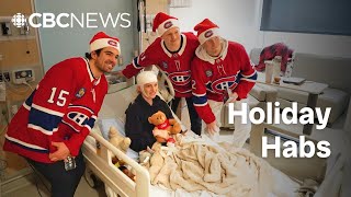 Smiles abound as Montreal Canadiens make annual holiday visit to children's hospitals