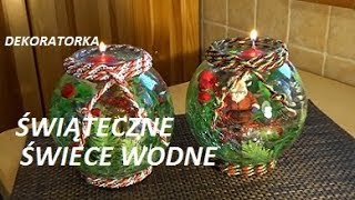 Świąteczne świece wodne 🌲🎄🕯️