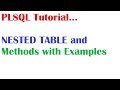 PL/SQL Tutorial: What is PL SQL Nested Table Collections