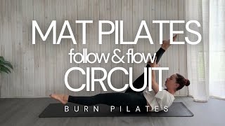 MAT PILATES | FOLLOW \u0026 FLOW PILATES CIRCUIT 20 mins.