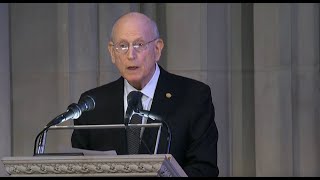 Former Jimmy Carter aide Stuart Eizenstat speaks at his funeral