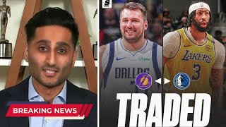 Shams details BLOCKBUSTER TRADE Luka Doncic to Lakers, Anthony Davis to Mavs in stunner