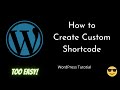 How to create custom ShortCode | WordPress | add_shortcode | Beginners Tutorial | Tutorial - 23