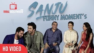 SANJU Back 2 Back Funny Moment | Ranbir Kapoor, Sonam Kapoor, Entire Cast | GRAND Trailer Launch