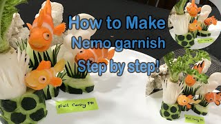 Nemo and friends Garnish Carving ideas