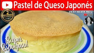 PASTEL DE QUESO JAPONES ESPONJOSO | #VickyRecetaFacil