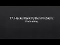 17. HackerRank Python Problem: Find a string