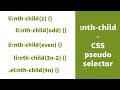 :nth-child - CSS Pseudo Selector Explained !