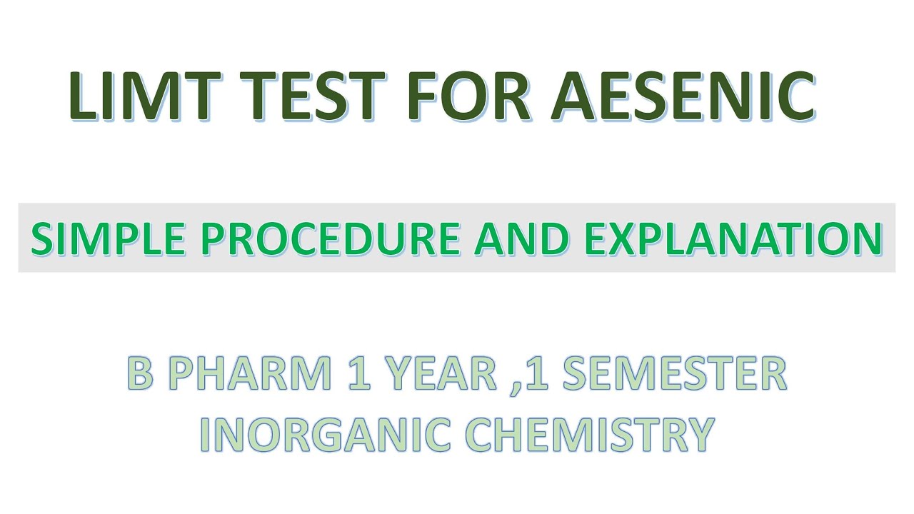 # Arsenic Limit Test, SIMPLE EXPLANTION - YouTube