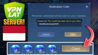 CLAIM FREE DIAMONDS REDEEM CODES USING INDONESIAN VPN | MLBB NEW REDEEMTION CODES 2025