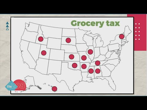 Which states charge sales tax on food?