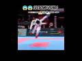 Wow 😱😱 Last Time Ushiro Ura Mawashi Geri  | Karate Fight | WKF #karate #kumite #shorts #martialarts