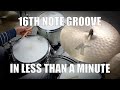 16th Note Groove in less than a Minute - Daily Drum Lesson