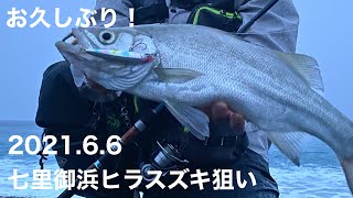 2021.6.6七里御浜ヒラスズキ狙い