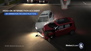 3D Animation Portrays Head-On Intersection Accident