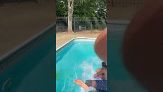 My friend tackled me. It hurt. #stunt #tackle #funny #football #pool