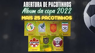 ABRIMOS MAIS 25 PACOTINHOS DE FIGURINHAS DO ALBUM DA COPA 2022