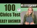 2024 100 Civics Questions and answers in RANDOM Order & SIMPLEST ANSWERS