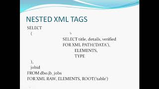 Tutorial (MSSQL): Using XML In SQL Server