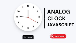 How to Create Analog Clock Using HTML CSS and JavaScript | #clock