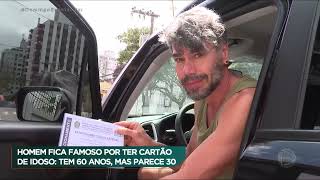 Com cara e corpo de 30, modelo de 60 anos exibe licença para estacionar em vagas para idosos