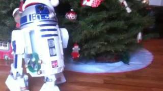 R2D2 wishes happy holidays