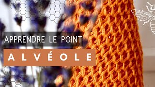 Tuto Point Alveole Nid Abeille Tricot Honeycomb Stitch Knitting Punto Relieve Alveoles Dos Agujas