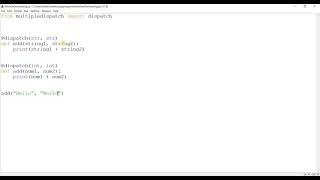 Python Function Overloading using Multiple Dispatch