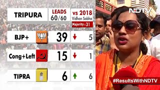 Tripura Election Results 2023: BJP Supporters Celebrate As Early Leads Show BJP Ahead In Tripura