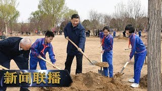 《新闻联播》 习近平在参加首都义务植树活动时强调 发扬中华民族爱树植树护树好传统 推动国土绿化不断取得实实在在的成效 20190408 | CCTV