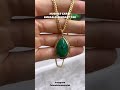 Huge 23 carat large Colombian emerald pear Cabochon masculine bezel pendant necklace 18K gold