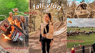 PODZIMNÍ VLOG🍂 | dekorace, dostihy, produktivní dny, opékání, atmosféra!