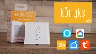 KONYKS INTERRUPTEUR POUR VOLET ROULANT VOLLO MAX (TUYA - SMART LIFE APPLICATION, GOOGLE HOME, ALEXA)