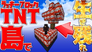 【Minecraft】TNTラッキーブロックのスカイブロックで生き残れ！？