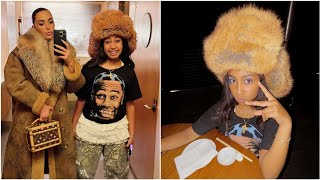 Parenting | Kim Kardashian and North West twin in matching furs during mother-daughter date