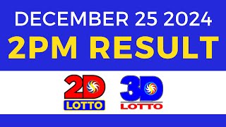 2pm Lotto Result Today December 25 2024 | PCSO Swertres Ez2