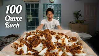 INSANE 100 Chwee Kueh Challenge! | Ultimate Singapore Breakfast Food! | Singapore Street Food!