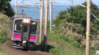 羽越本線　537М　701系　普通電車　秋田行き