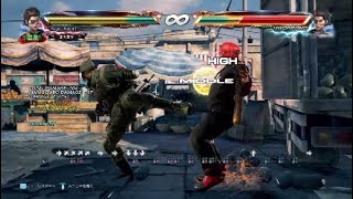 tekken7 Hwoarang combo 　鉄拳7　ファラン　壁コンボダメージ比較　【自分記録用】